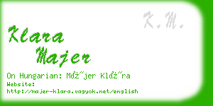 klara majer business card